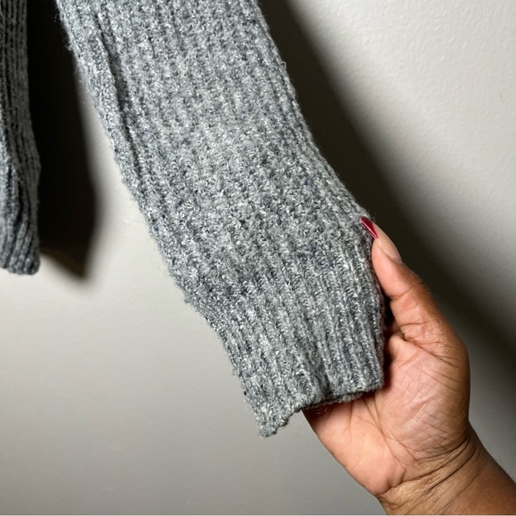 Stoogie & Co Men Cardigan Sweater Large Gray Button Front Japanese Wool Spellout - Picture 6 of 12